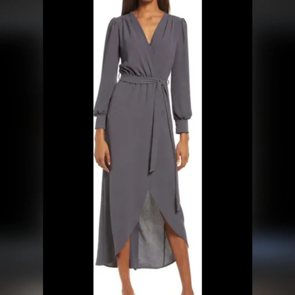 NWOT Fraiche by J Gray long sleeve faux wrap dress size xl - Picture 1 of 8